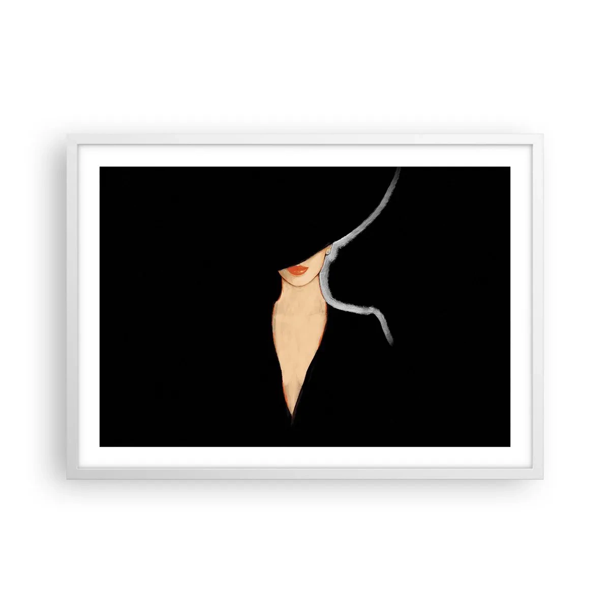 Plakat i hvid ramme - Elegance og stil - 70x50 cm