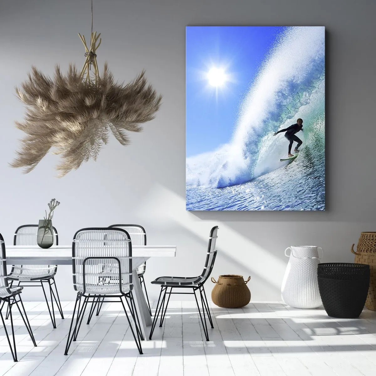 Lærredstryk - Billede på lærred - Gennem den store blå - 50x70 cm