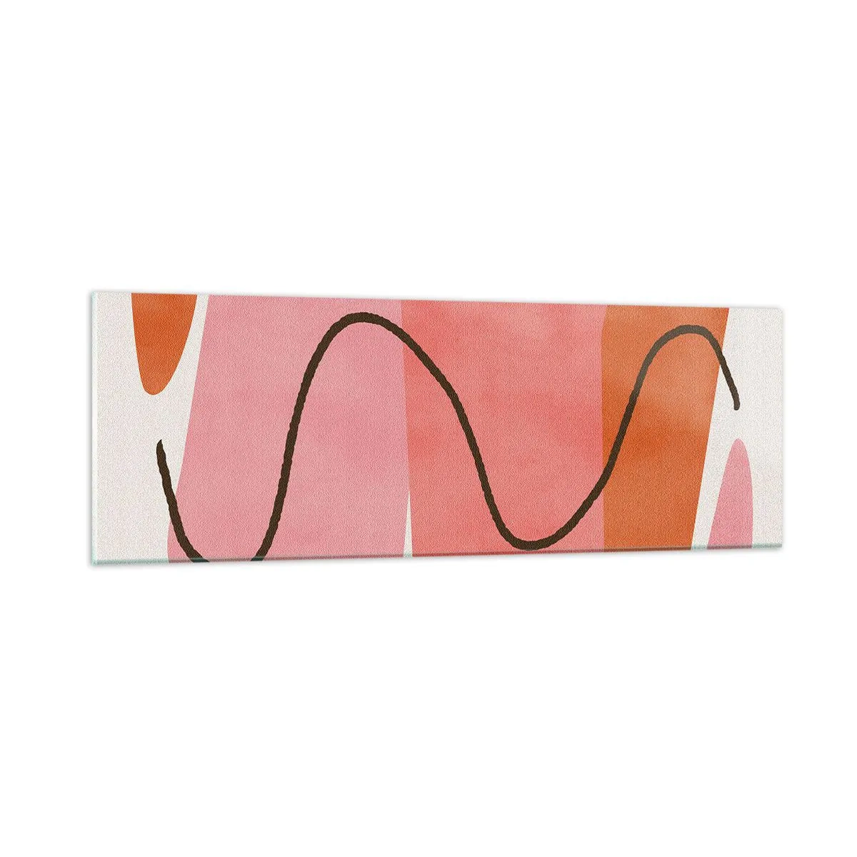 Billede på glas - Formernes blide bevægelse - 90x30 cm