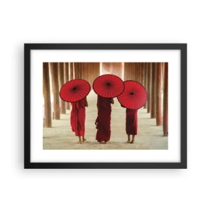 Plakat i sort ramme - På vej til det rene land - 40x30 cm