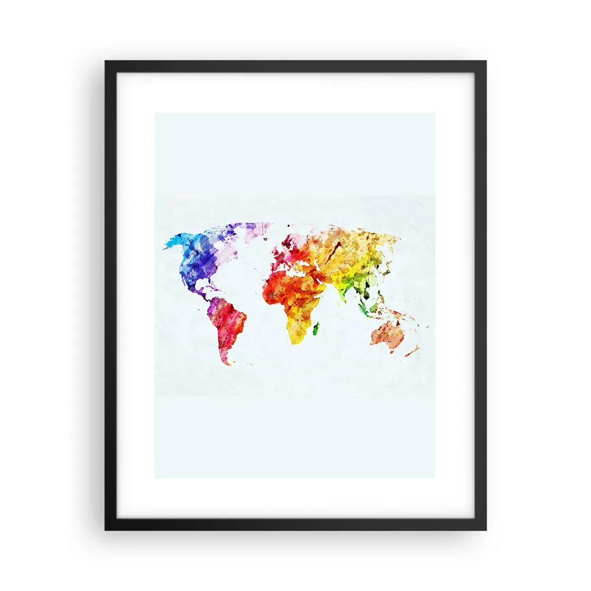 Plakat i sort ramme - Alle verdens farver - 40x50 cm