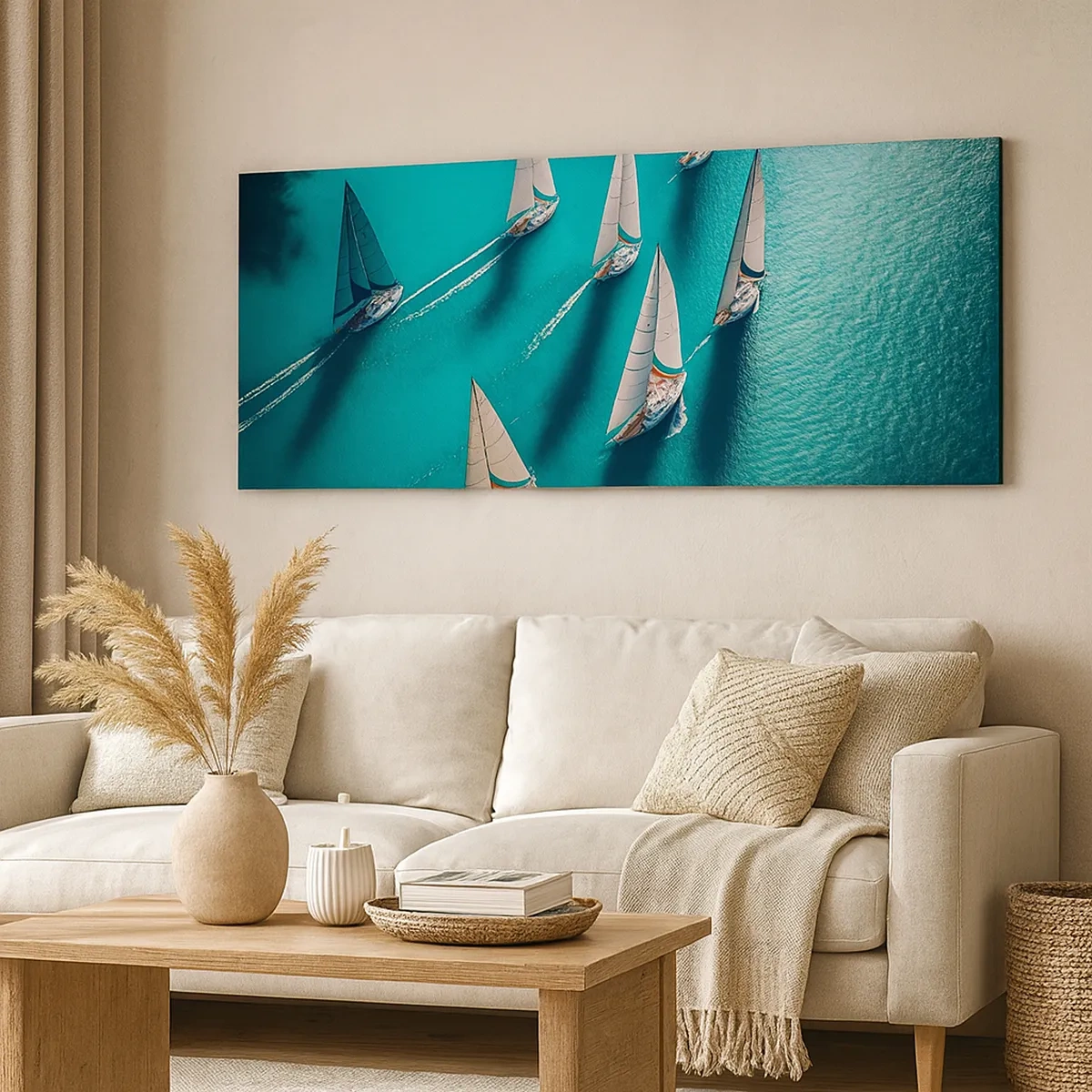 Lærredstryk - Billede på lærred - Konkurrerer med vinden - 30x30 cm