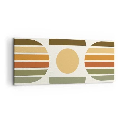 Lærredstryk - Billede på lærred - I jordfarver - 100x40 cm