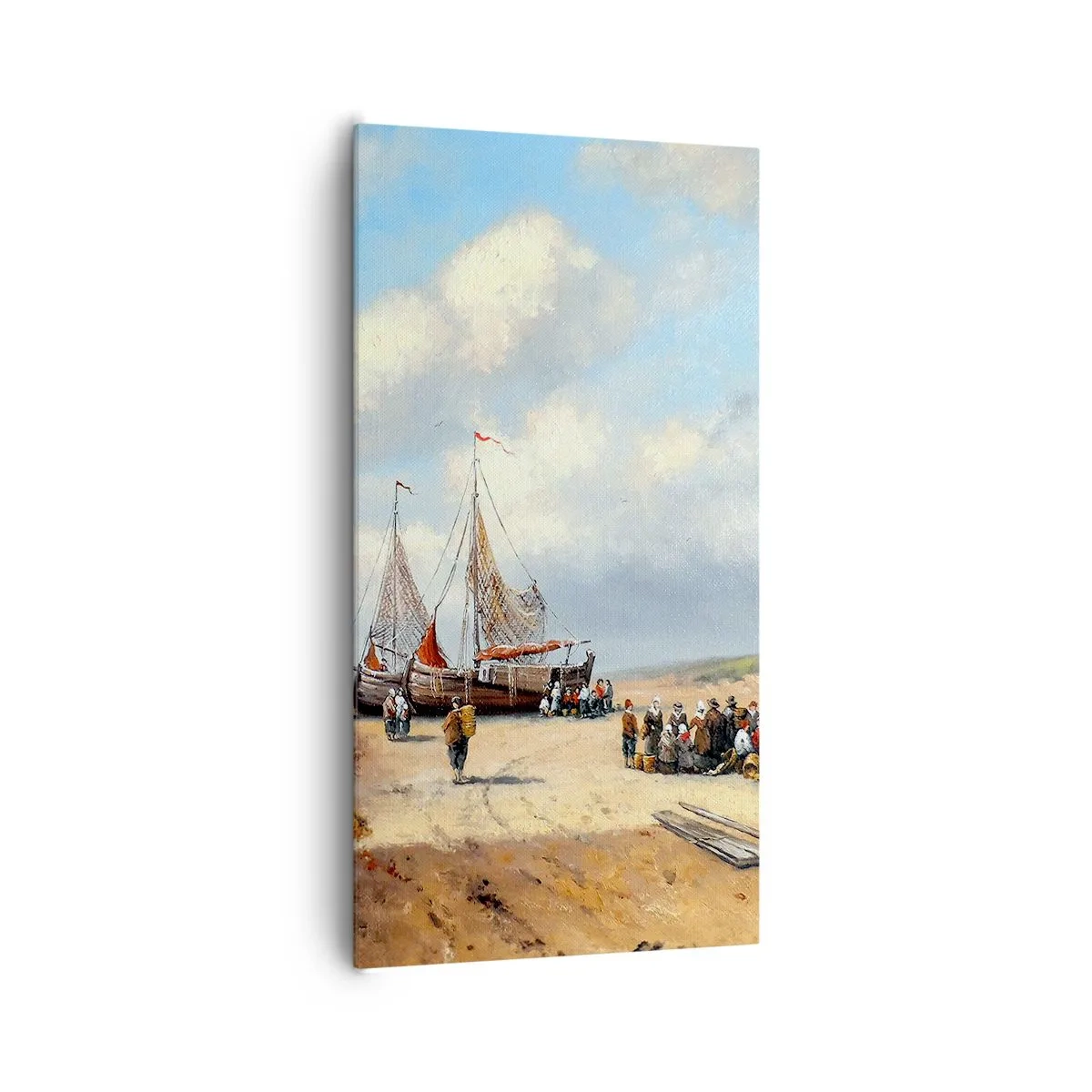 Lærredstryk - Billede på lærred - Efter en vellykket fangst - 65x120 cm