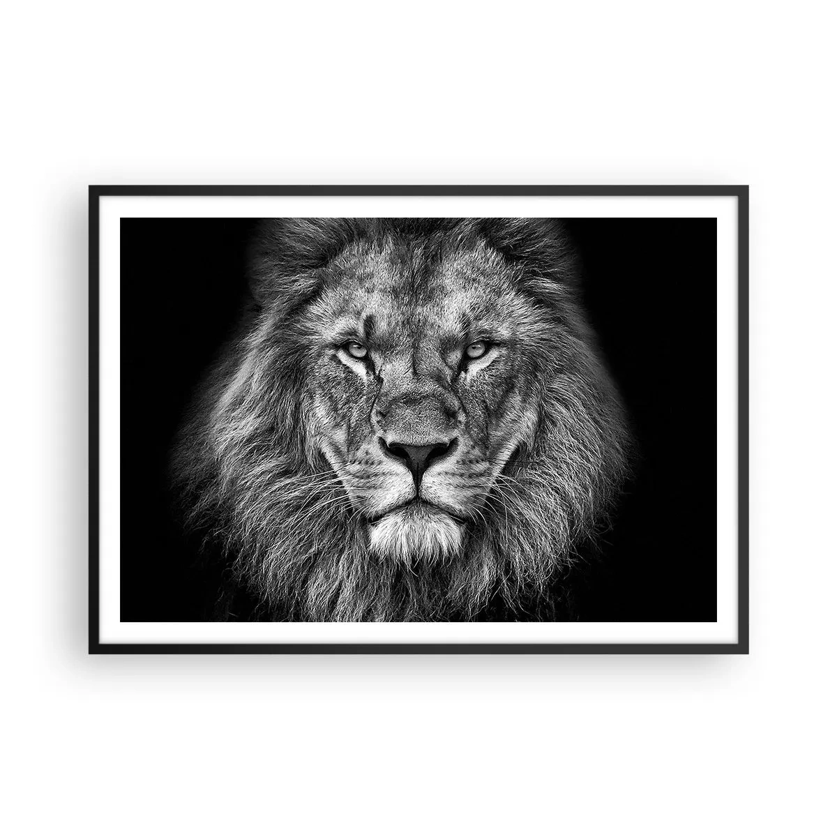 Plakat i sort ramme - I kroningsklædning - 100x70 cm