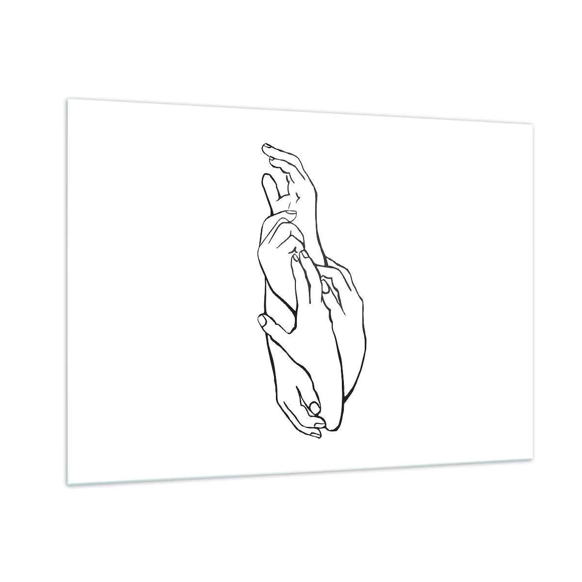 Billede på glas - God berøring - 100x70 cm