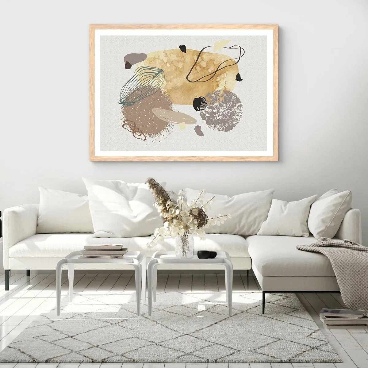 Plakat i ramme af lyst egetræ - Anvendt plumkologi - 70x50 cm
