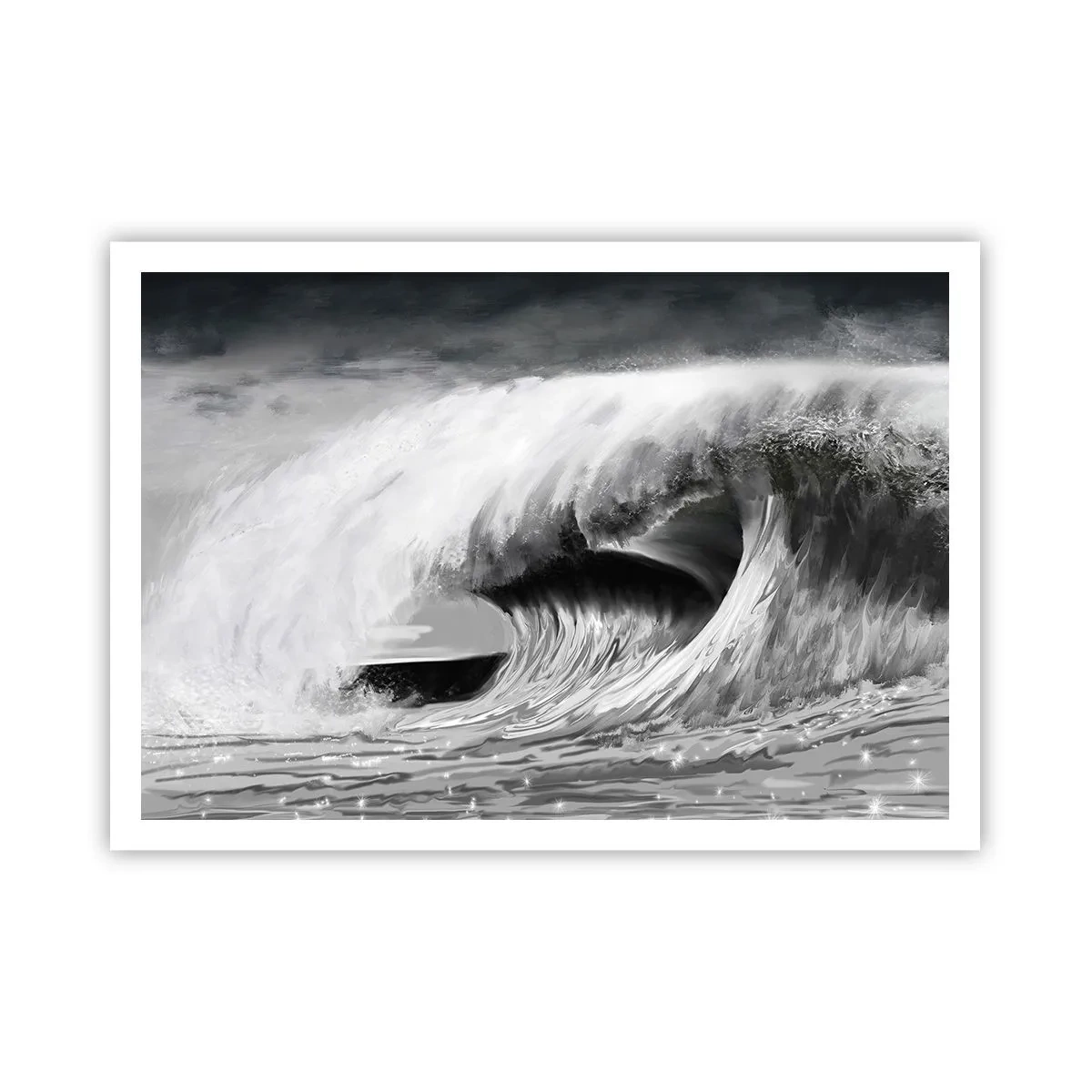 Plakat - Havets vrede - 100x70 cm