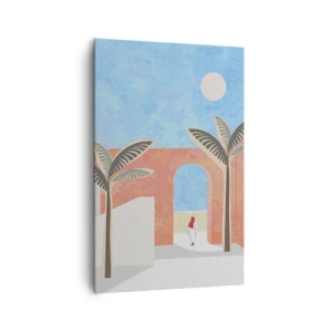 Lærredstryk - Billede på lærred - En arabisk dag - 80x120 cm