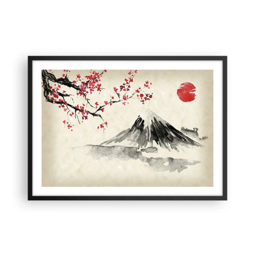 Plakat i sort ramme - Bliv forelsket i Japan - 70x50 cm
