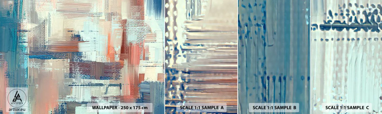 Prøve Fototapet Selvklæbende Deluxe Sticker - At nå lyset - Pastel, Minimalisme, Lyse - 100x30 cm