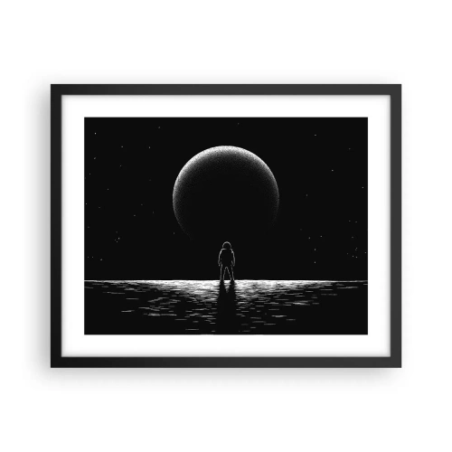 Plakat i sort ramme - Ansigt til ansigt - 50x40 cm