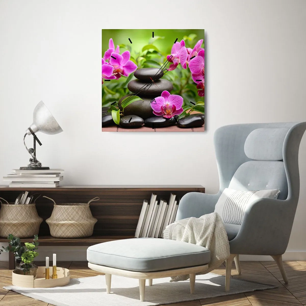 Vægur, Uret - Pyramide af ro og fred - 40x40 cm