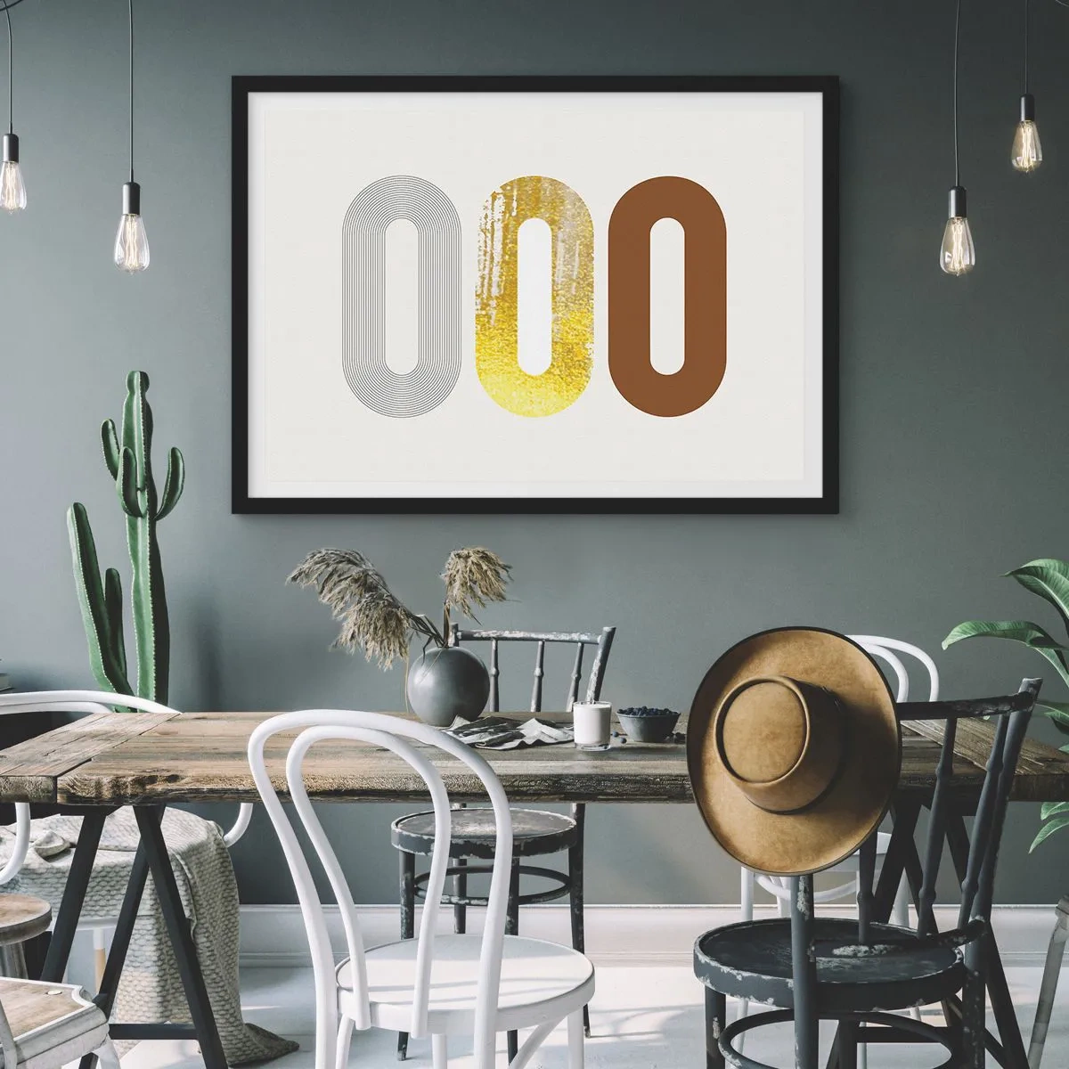 Plakat i sort ramme - Åhhh! - 40x30 cm