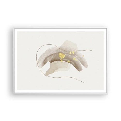 Plakat i hvid ramme - Mødt i rummet - 100x70 cm