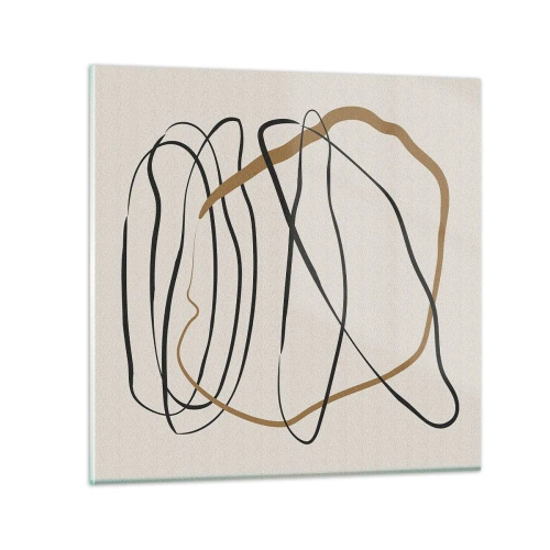 Billede på glas - Komposition - dans i besiddelse - 40x40 cm