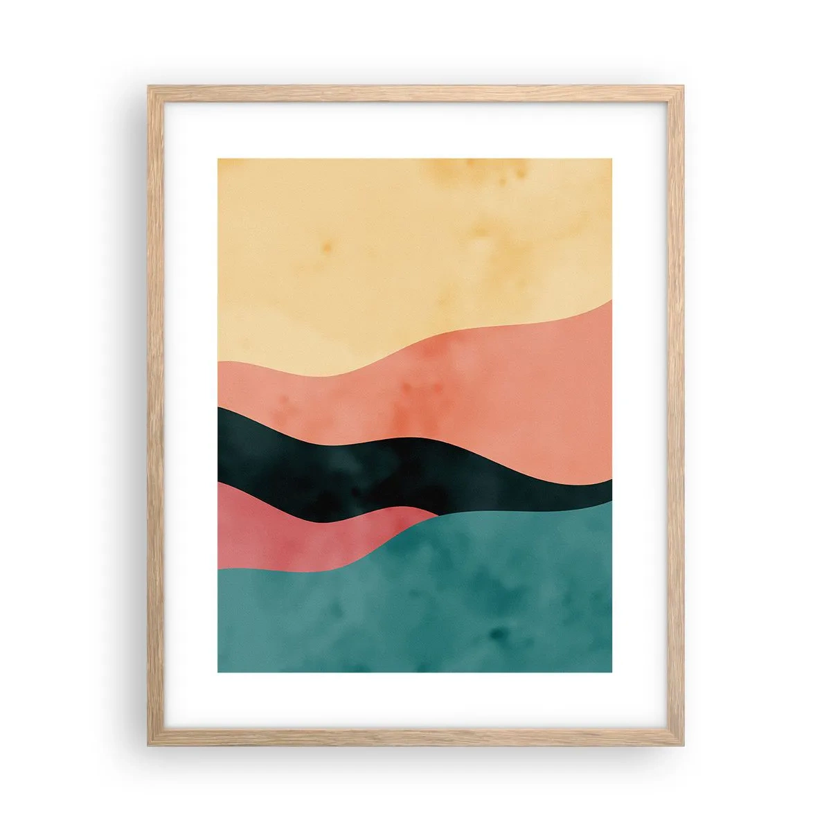 Plakat i ramme af lyst egetræ - Kompatibel manglende overholdelse - 40x50 cm