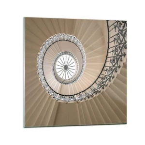 Billede på glas - I midten af en skal - 60x60 cm