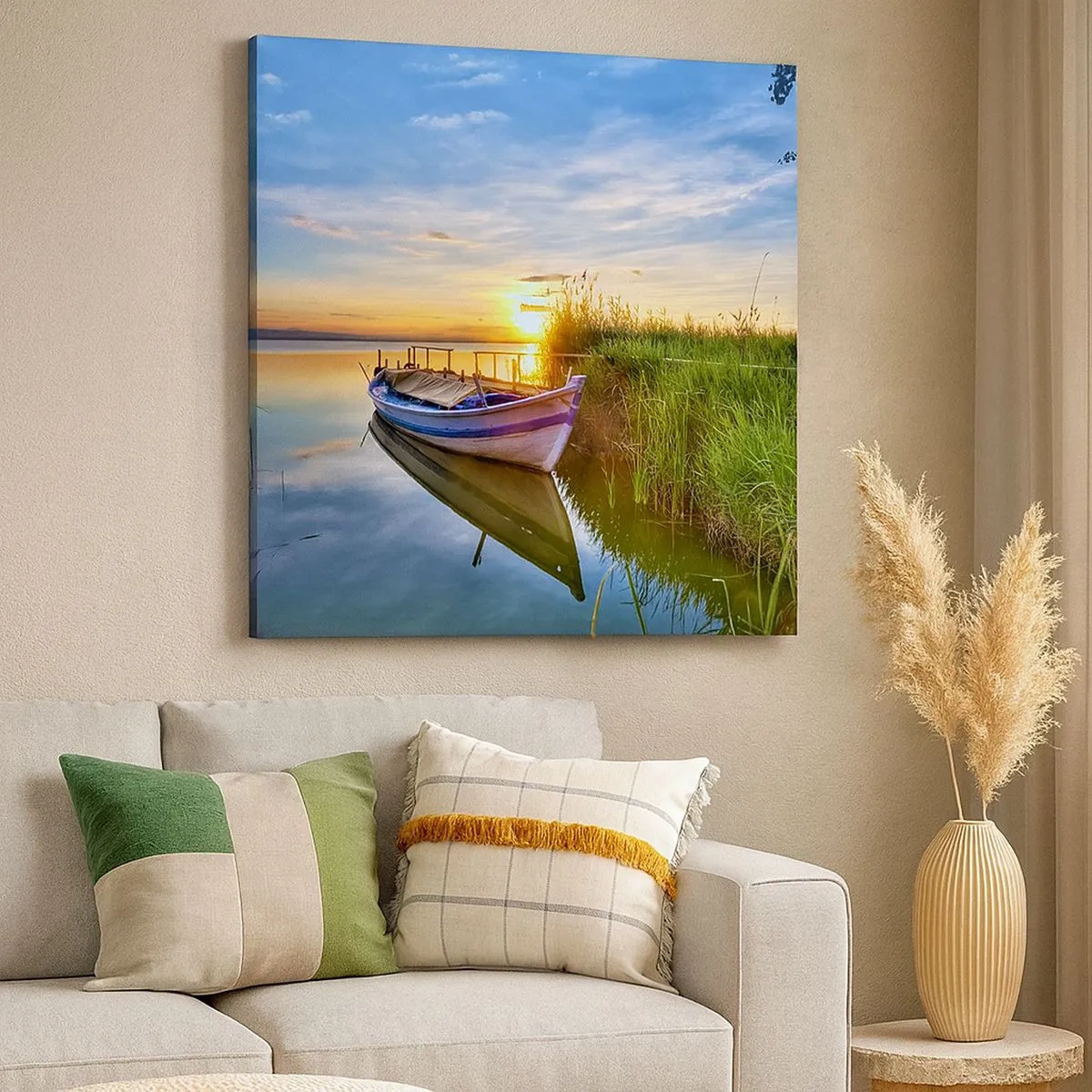 Lærredstryk - Billede på lærred - Bugt med opfyldte drømme - 30x30 cm