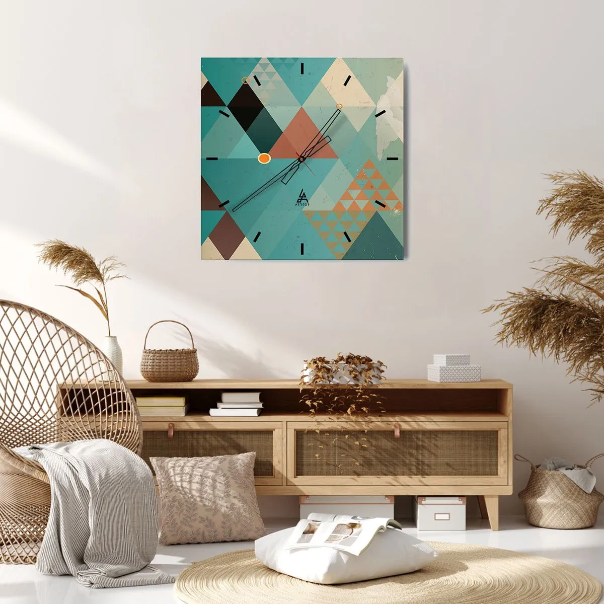 Vægur, Uret - Enhed af mangfoldighed, mangfoldighed af enhed - 40x40 cm