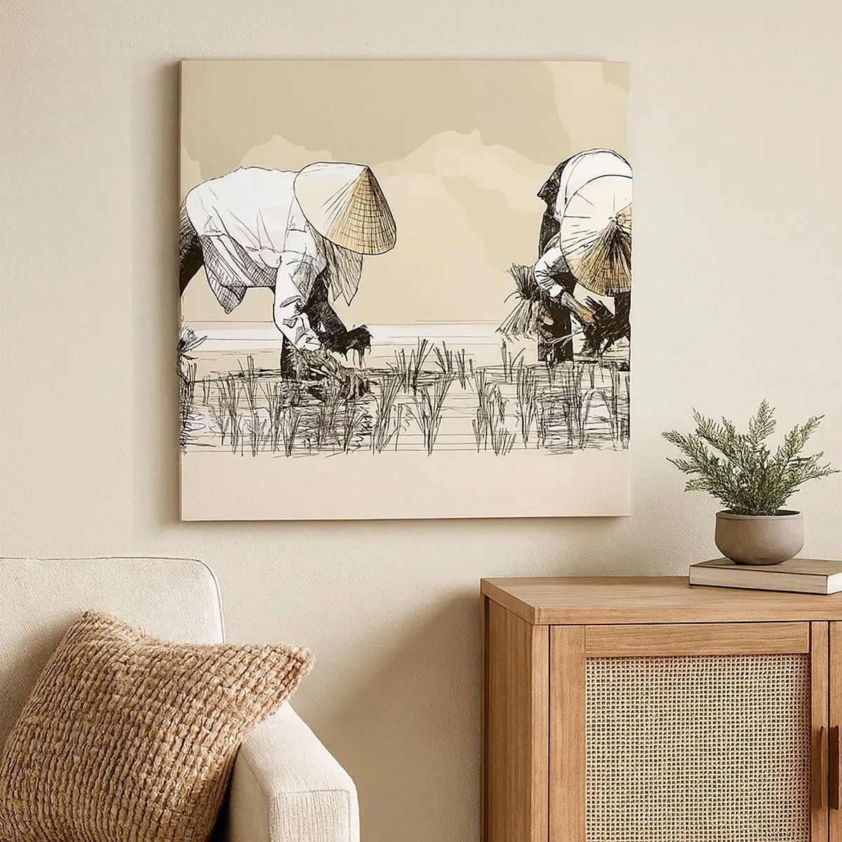 Lærredstryk - Billede på lærred - God høst - 30x30 cm