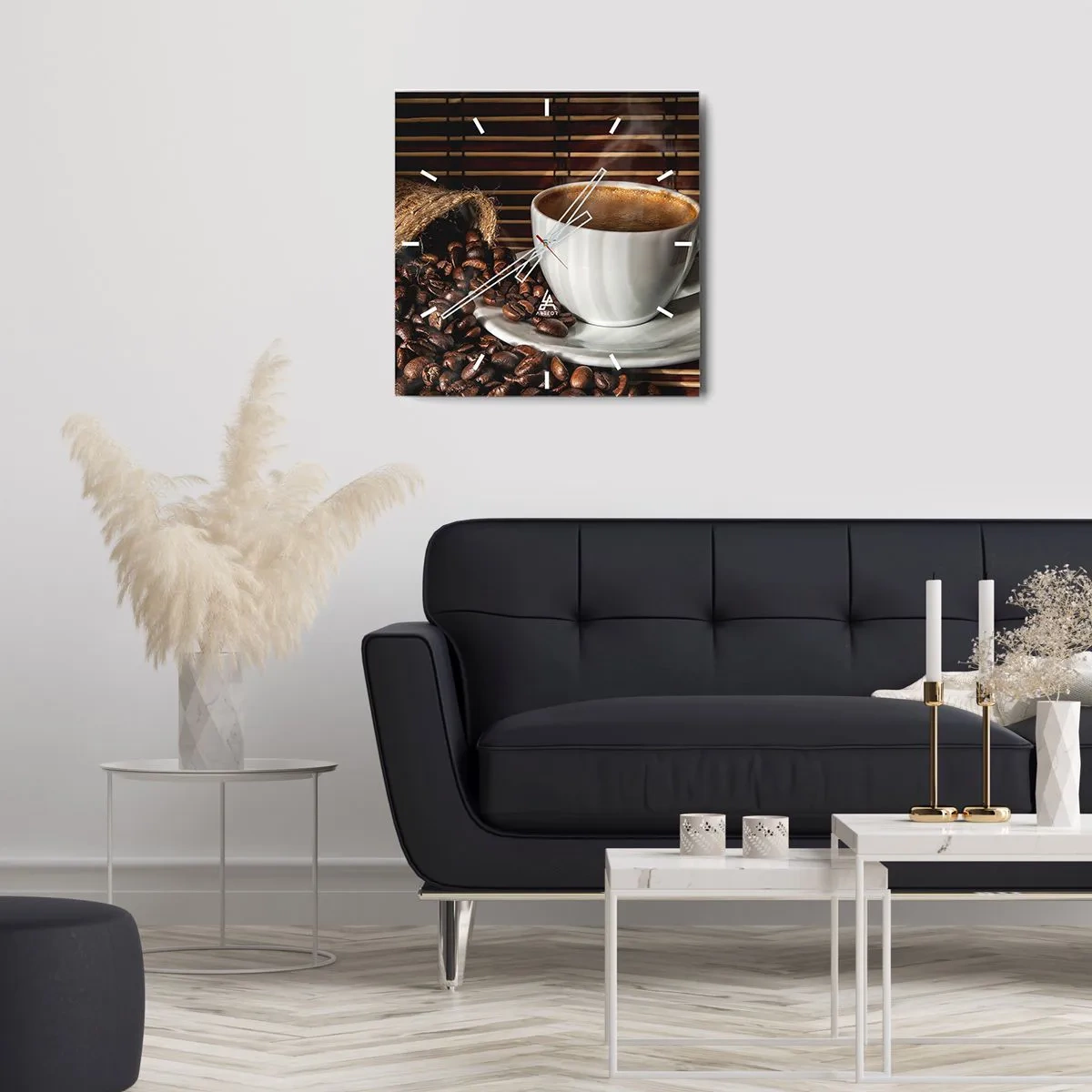 Vægur, Uret - Kulets sorthed, ravets gennemsigtighed - 30x30 cm