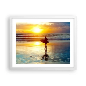 Plakat i hvid ramme - Krigerens tilbagevenden - 50x40 cm