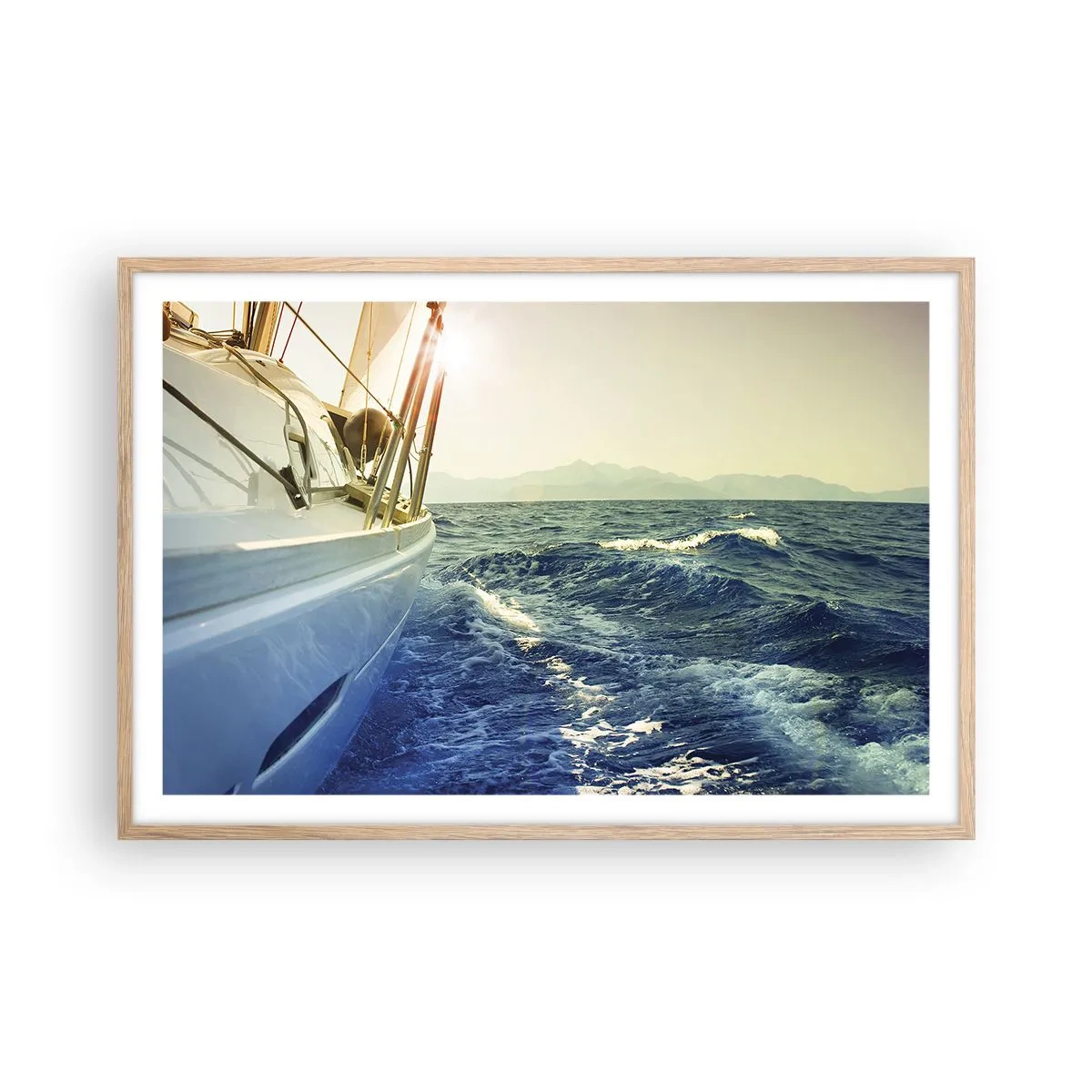 Plakat i ramme af lyst egetræ - For eventyr - 91x61 cm