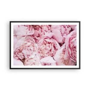 Plakat i sort ramme - Hyggeligt og velduftende - 91x61 cm