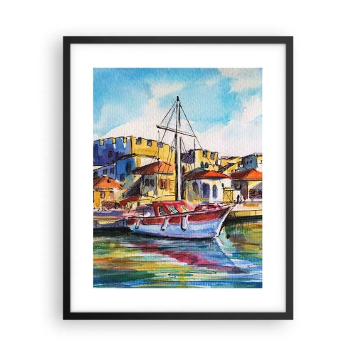 Plakat i sort ramme - Regnbue eftermiddag - 40x50 cm