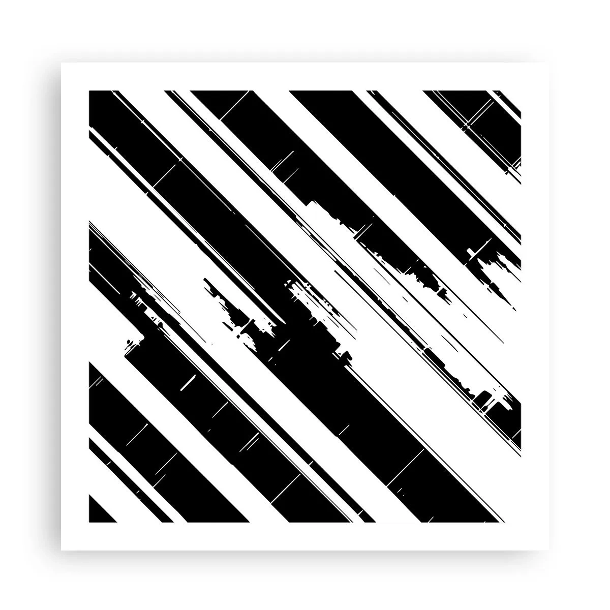 Plakat - Intens og dynamisk komposition - 60x60 cm