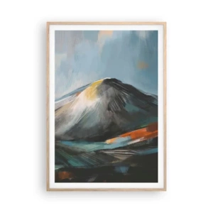 Plakat i ramme af lyst egetræ - Rå og smuk - 70x100 cm