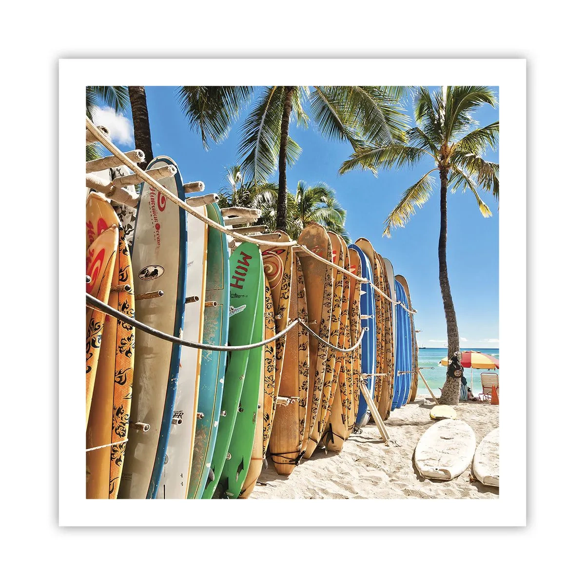 Plakat - Solrig sjov - 60x60 cm