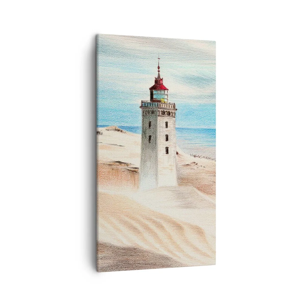 Lærredstryk - Billede på lærred - Altid med blikket rettet mod havet - 45x80 cm