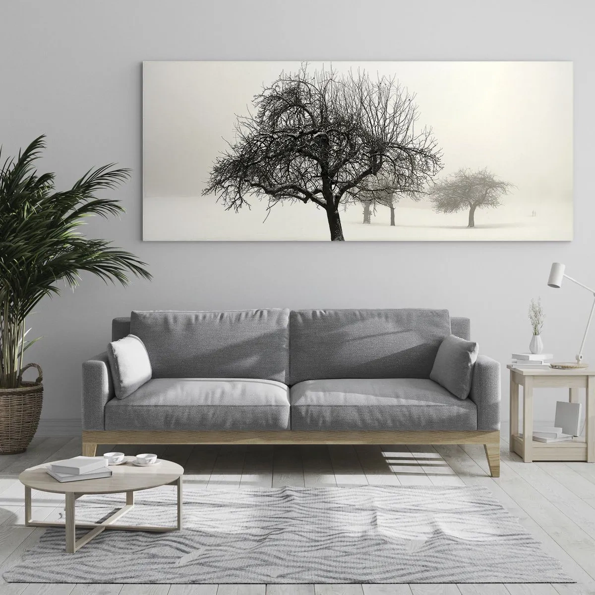 Billede på glas - Vintersøvn - 120x50 cm