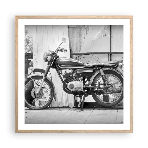 Plakat i ramme af lyst egetræ - Klassikere frem for alt - 60x60 cm