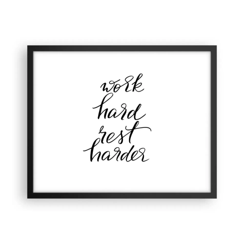 Plakat i sort ramme - Balance i livet - 50x40 cm