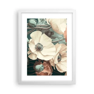 Plakat i hvid ramme - Valmuernes hvisken - 30x40 cm