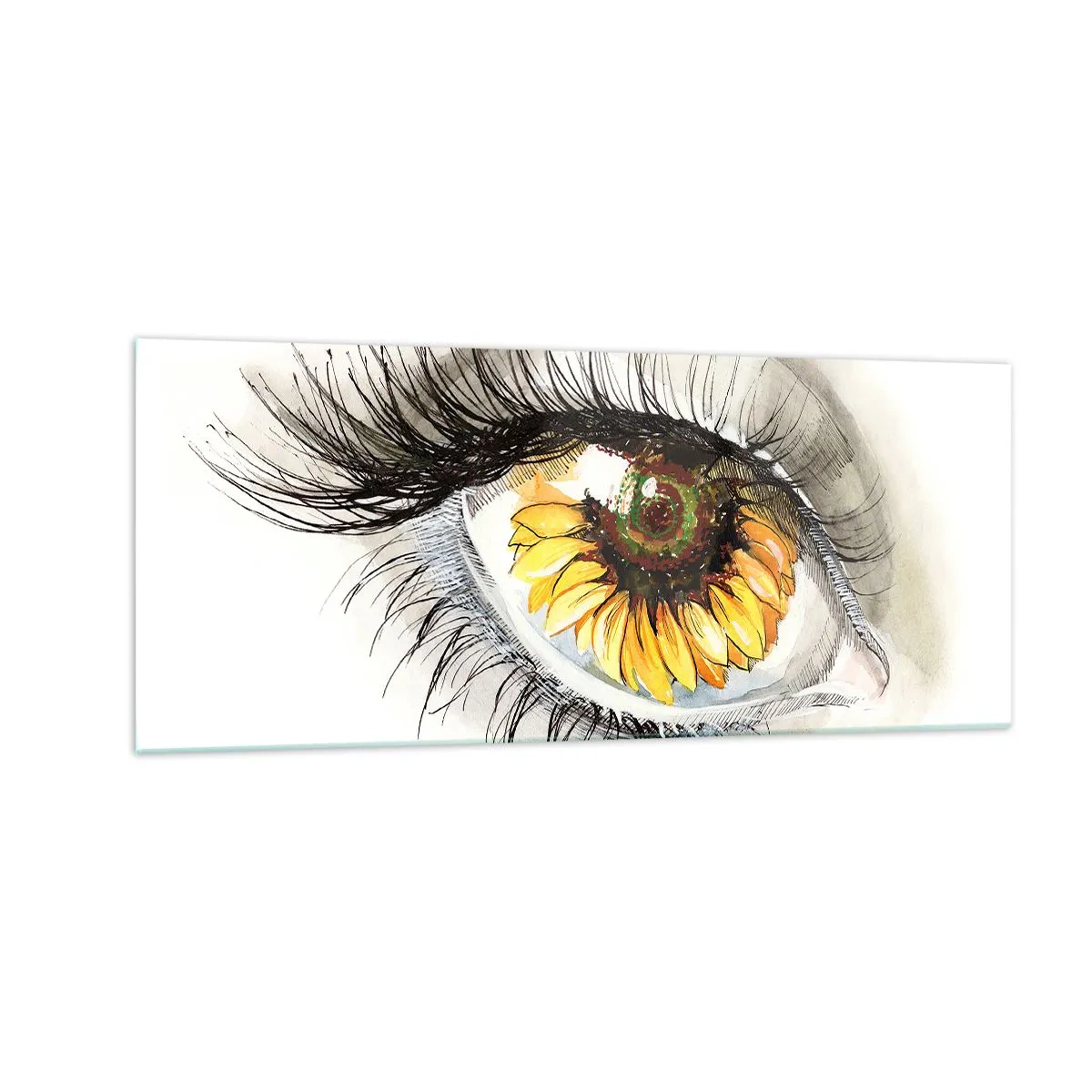 Billede på glas - Et look lige så varmt som sommeren - 100x40 cm