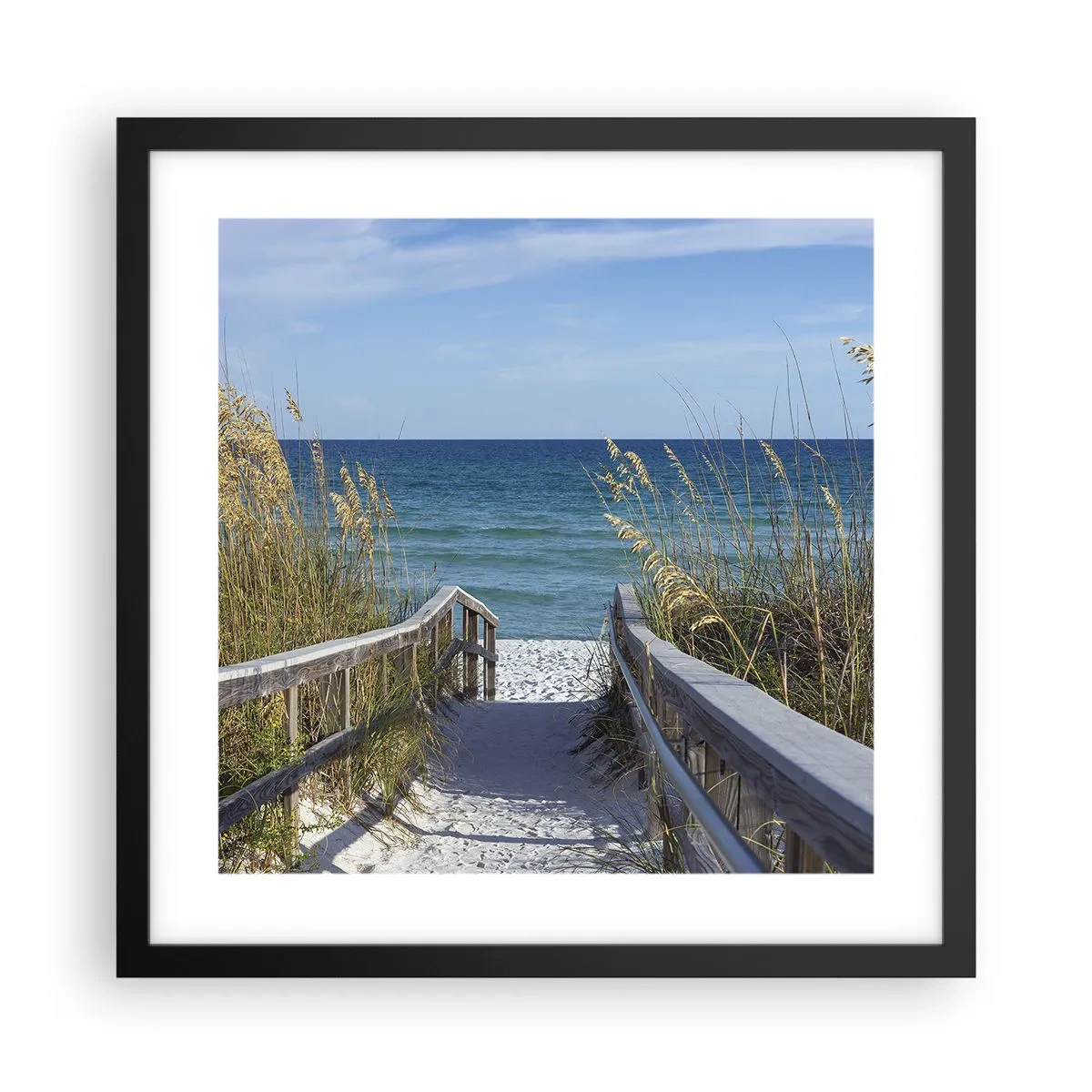Plakat i sort ramme - I solen, i vinden - 40x40 cm