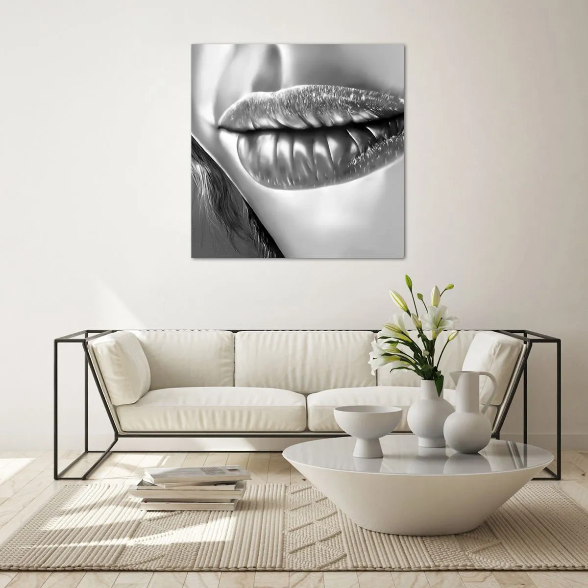 Billede på glas - Jeg ved, hvad du tænker... - 60x60 cm