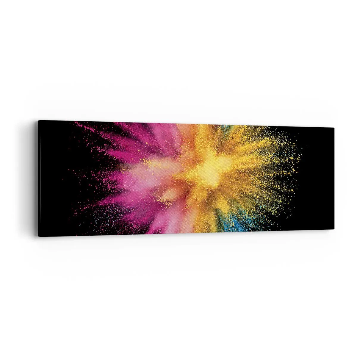 Lærredstryk - Billede på lærred - Farvernes fødsel  - 90x30 cm