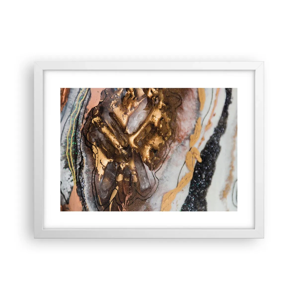 Plakat i hvid ramme - Jord element - 40x30 cm