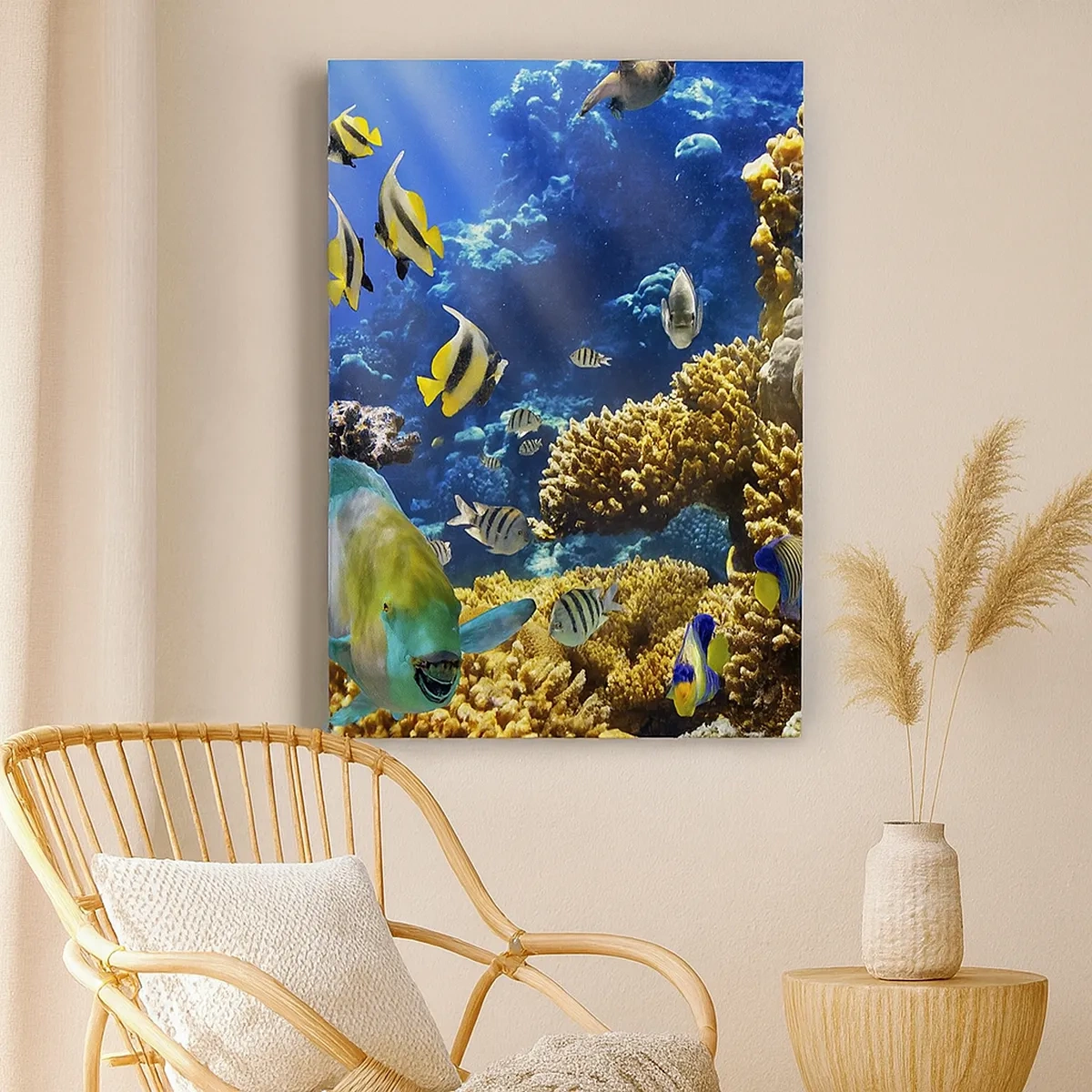 Lærredstryk - Billede på lærred - Tung trafik på feriestien - 50x70 cm