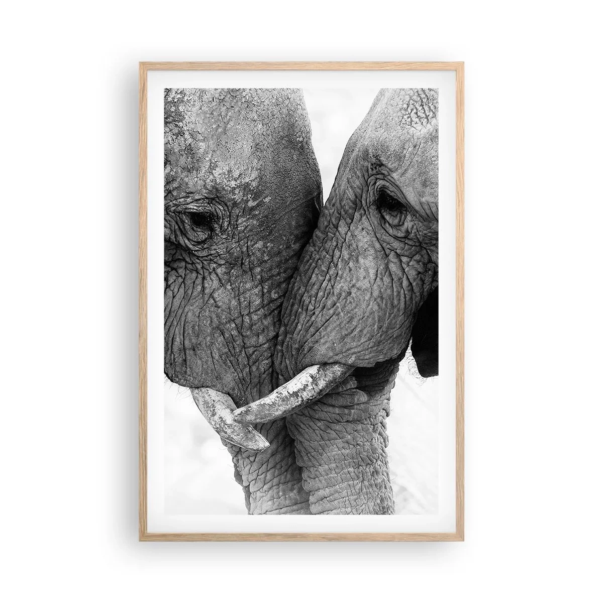 Plakat i ramme af lyst egetræ - Hjertelig tilståelse - 61x91 cm