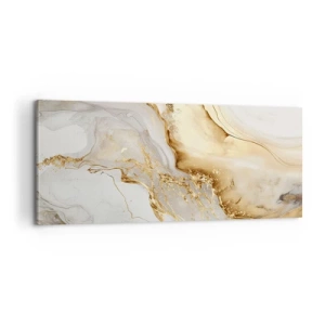 Lærredstryk - Billede på lærred - Abstraktion: skønhed og godhed - 100x40 cm