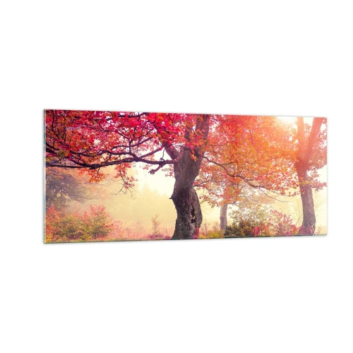 Billede på glas - Et væld af blomstring - 100x40 cm