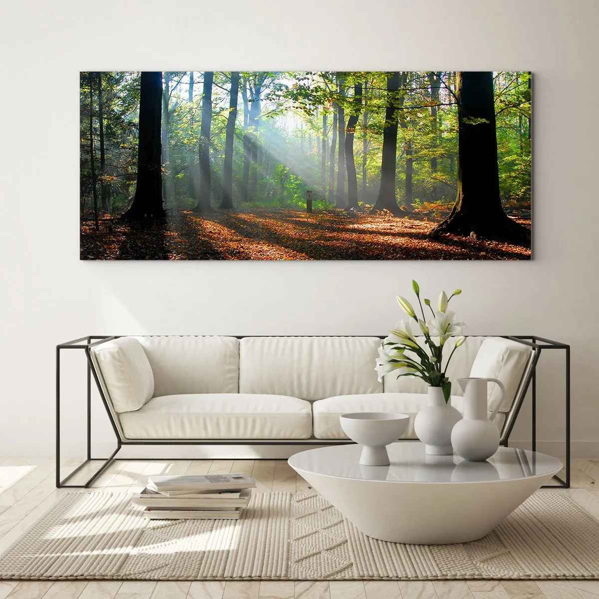 Billede på glas - Lys og skygger - 90x30 cm