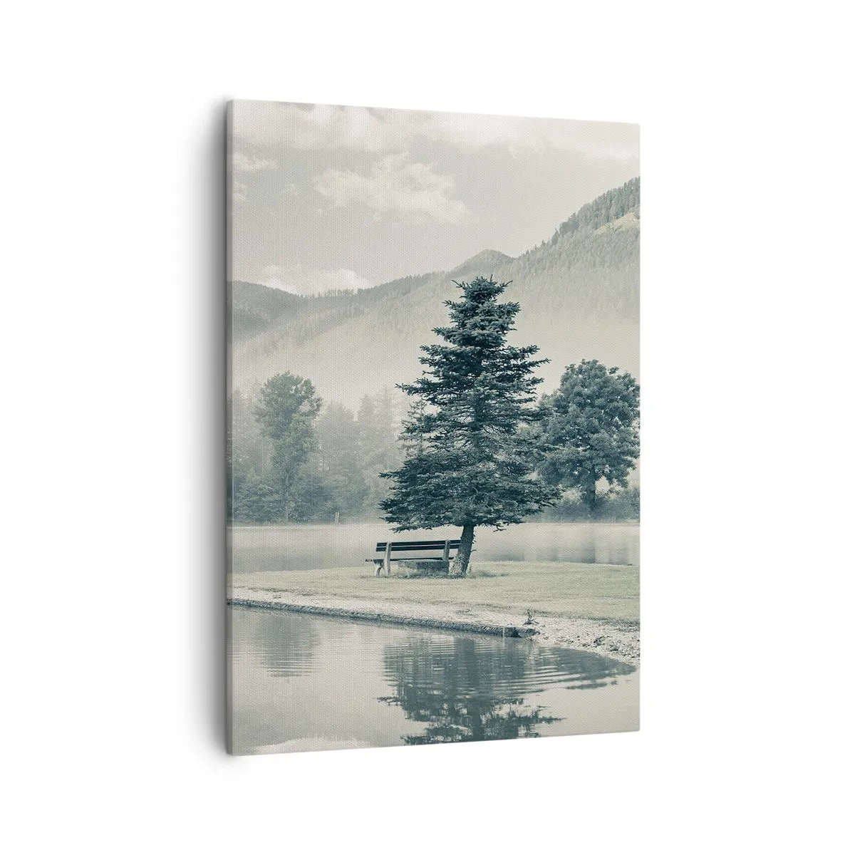 Lærredstryk - Billede på lærred - Søen sover stadig - 50x70 cm