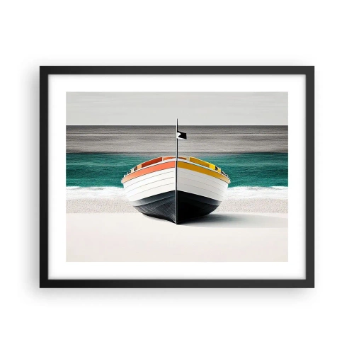 Plakat i sort ramme - På sin plads - 50x40 cm